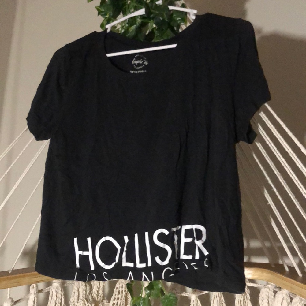 HOLLISTER CROP TOP BLACK M